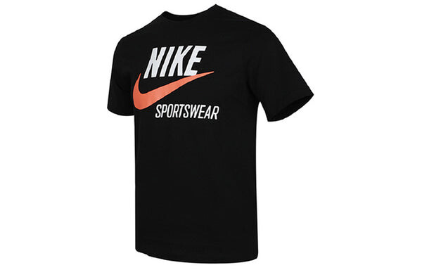 Футболка sportswear futura alphabet logo printing short sleeve black Nike, черный — фото 2