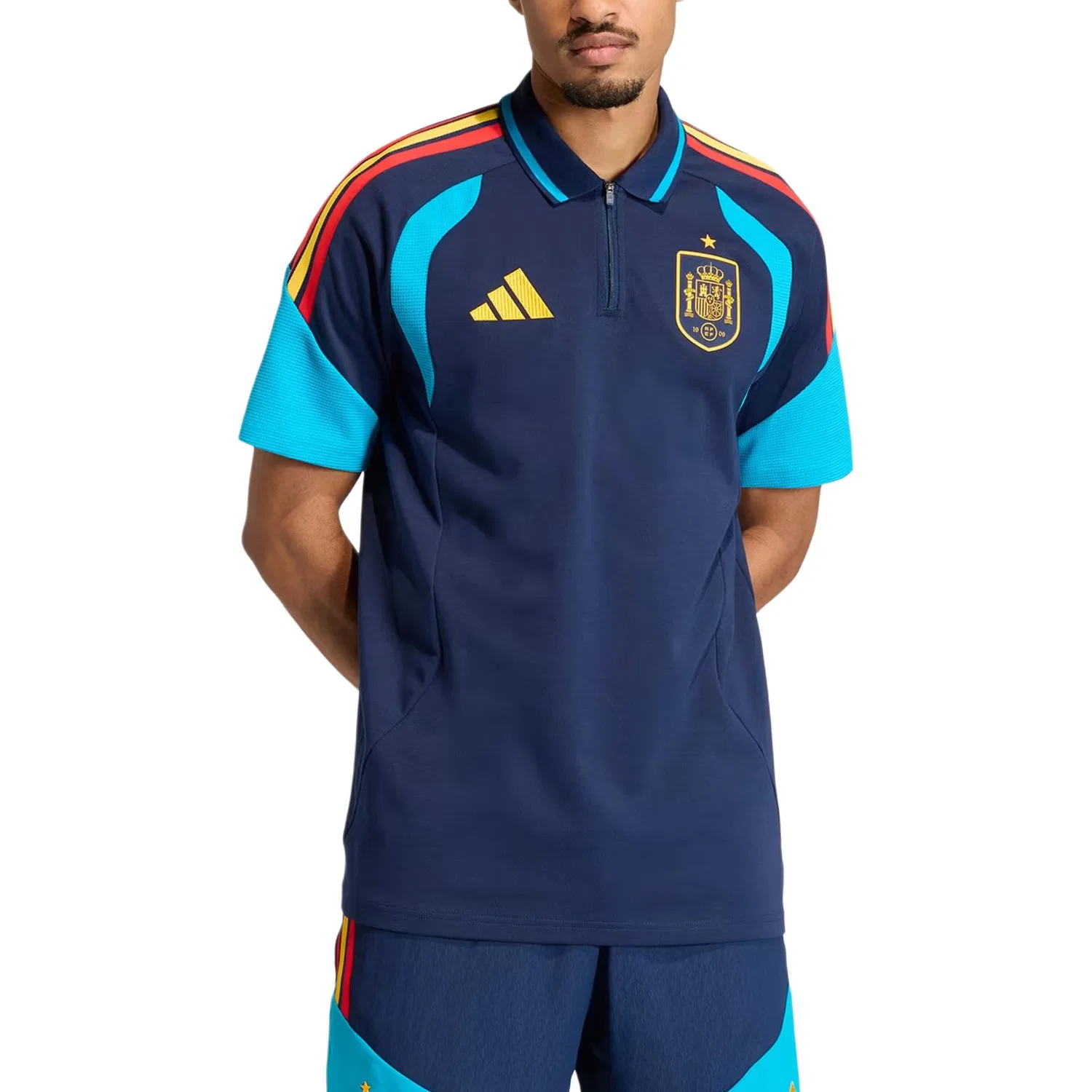 Поло мужское Midnight Indigo с воротником поло, умеренная посадка Adidas — фото 3