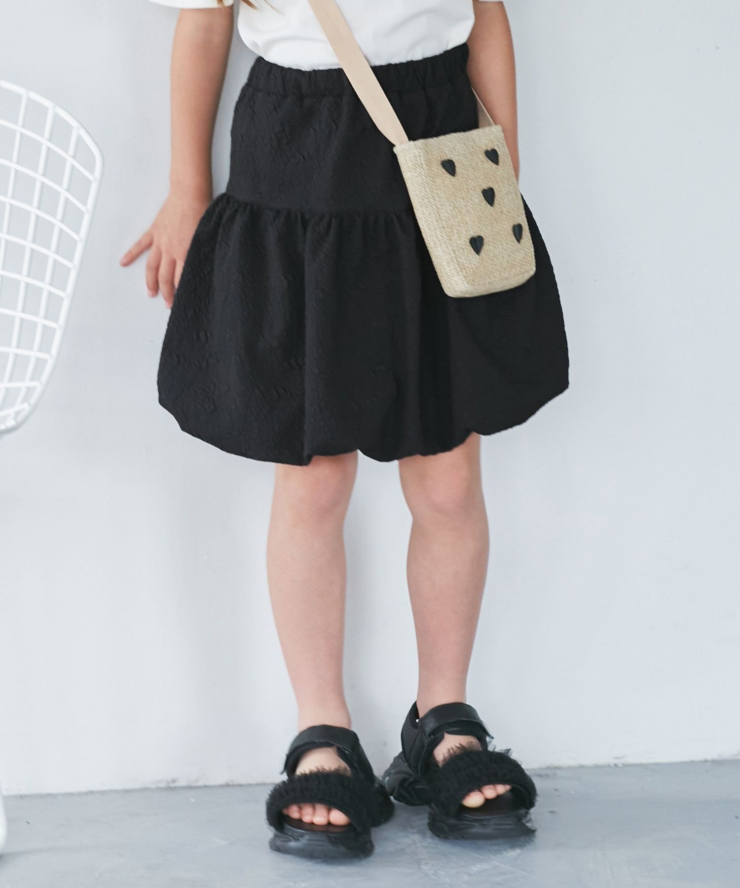 Мини-юбка-баллон с подкладкой ROPE' PICNIC KIDS, Black (01)