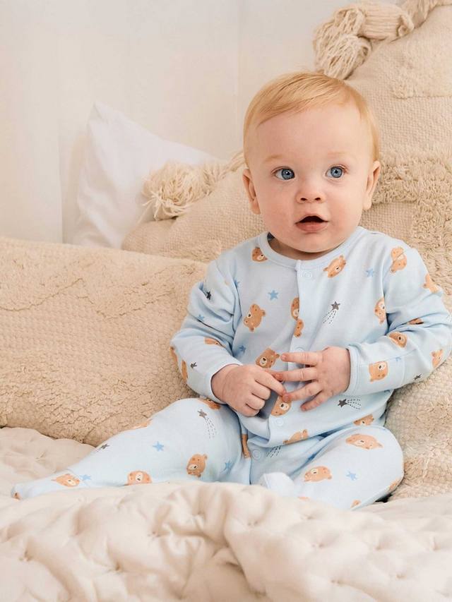 

Детский хлопковый комбинезон для сна Mini Cuddles, Pack of 2, Blue