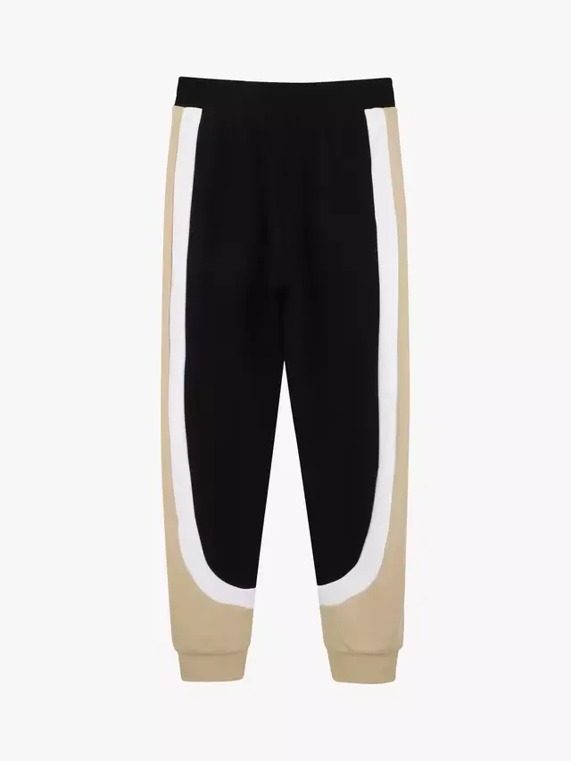 Детские спортивные штаны из смесовой хлопковой ткани HUGO BOSS, Black — фото 2