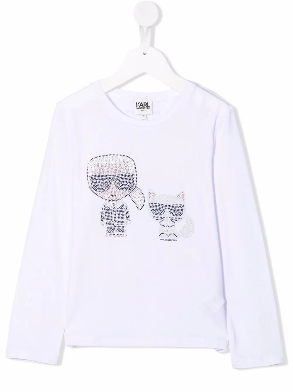 

Футболка с декором K/Ikonic KARL LAGERFELD KIDS, белый