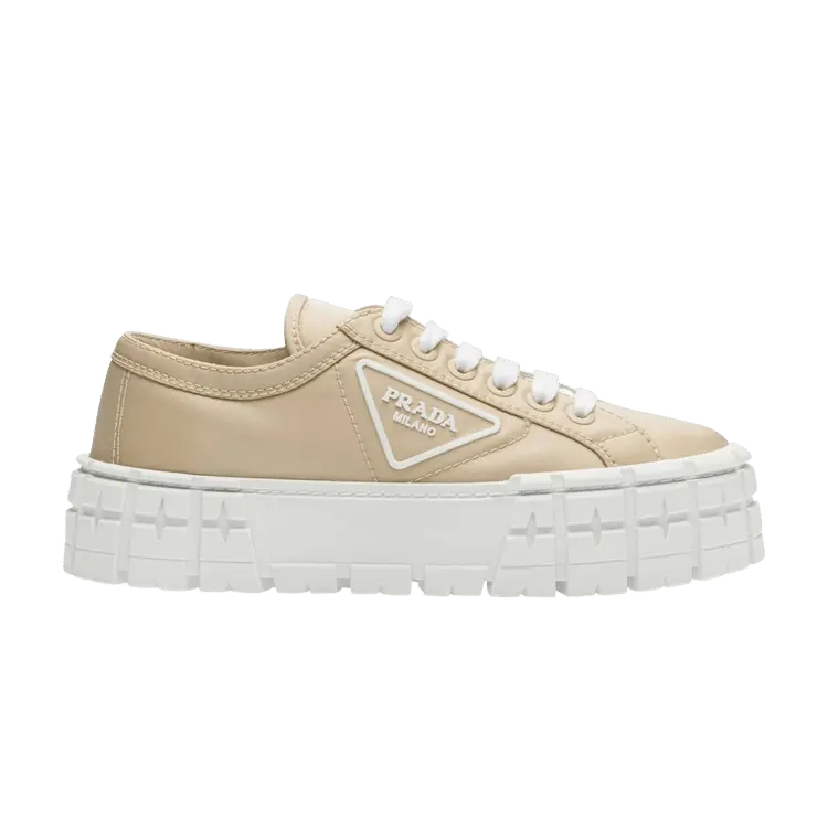 Кроссовки Prada Wmns Gabardine Wheel Platform Light Brown, коричневый