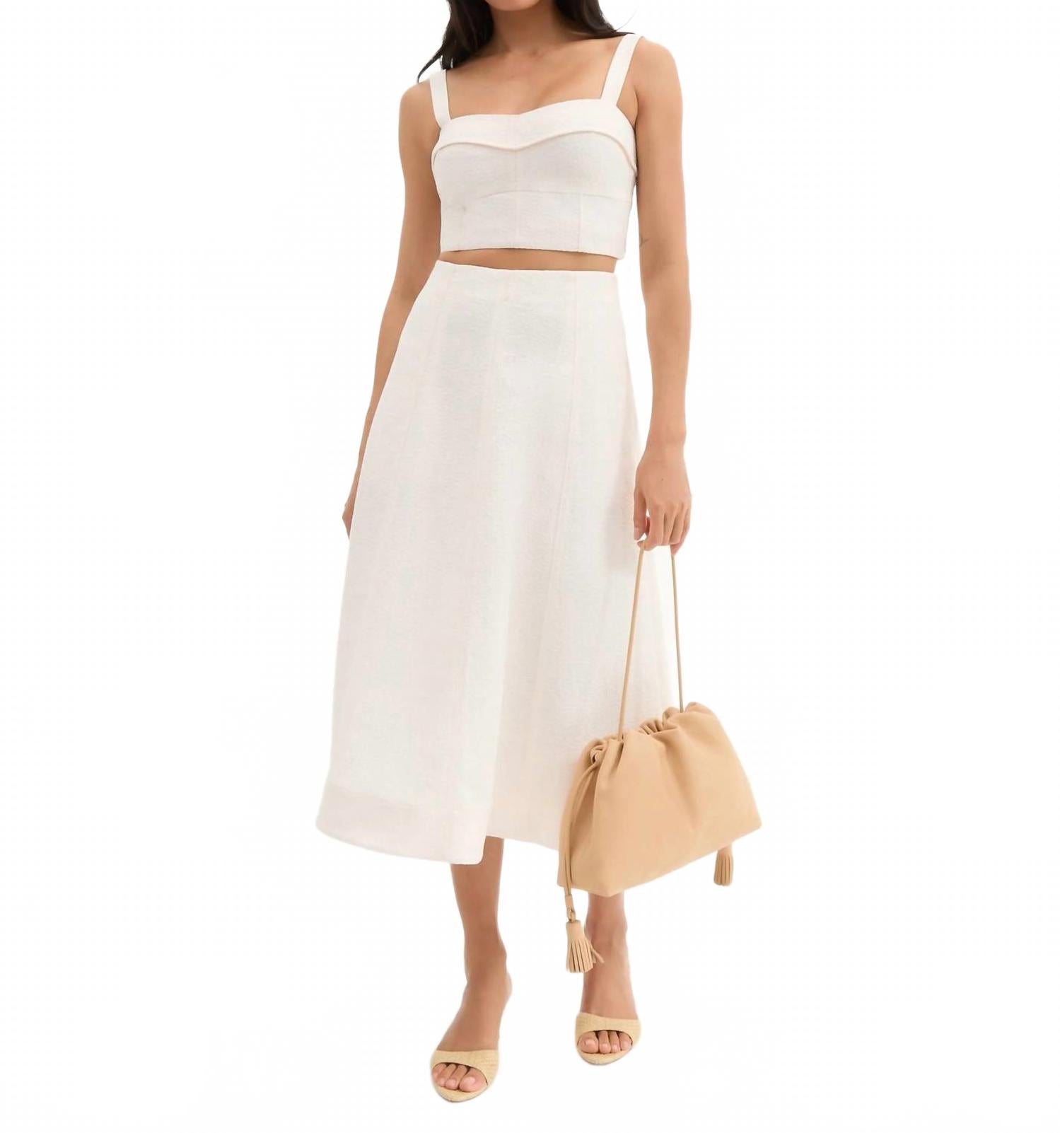 

Фактурная юбка Fellini в голубином оттенке Veronica Beard