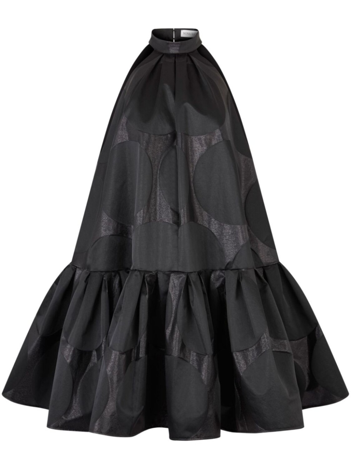 

Nina Ricci платье мини с баской, черный