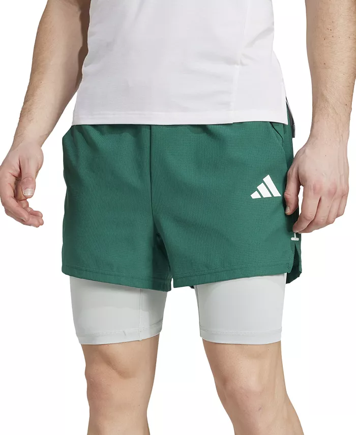 

Мужские шорты для спортзала 2-в-1 7" adidas, зеленый