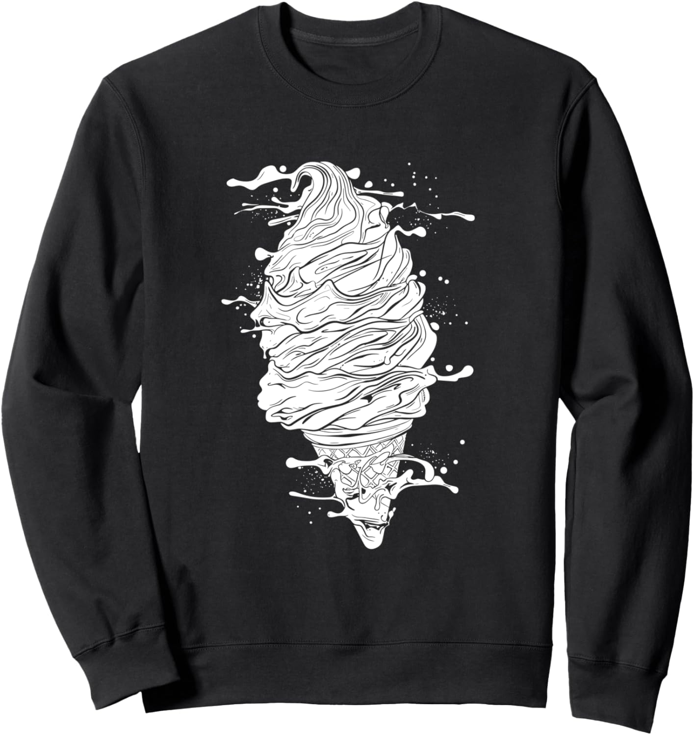 

Толстовка «Всплеск мороженого» Funny Ice Cream Shirts And Giveaways, черный