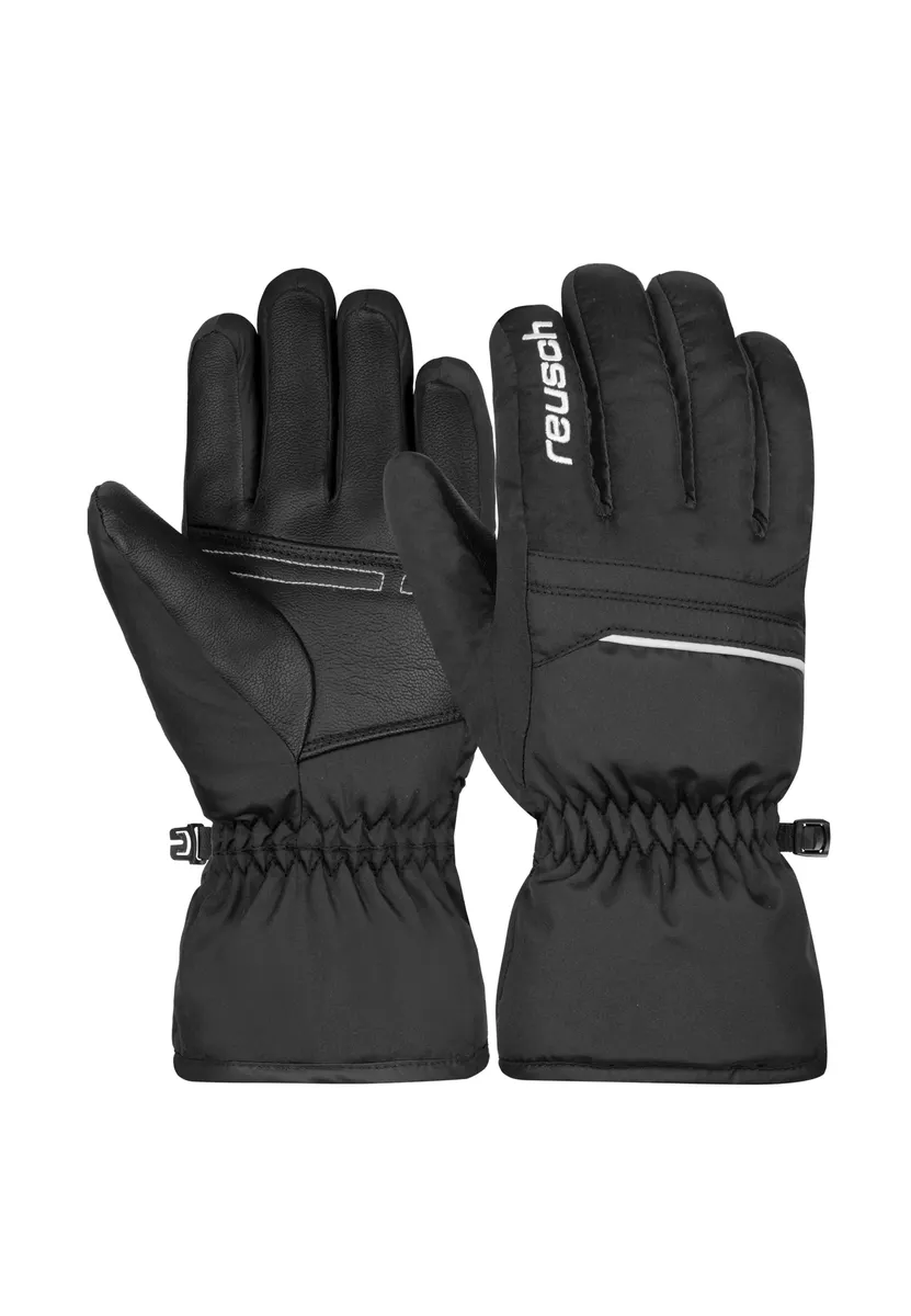

Лыжные перчатки Reusch "Alan Junior" теплого, ветрозащитного и очень дышащего дизайна, черно-белый