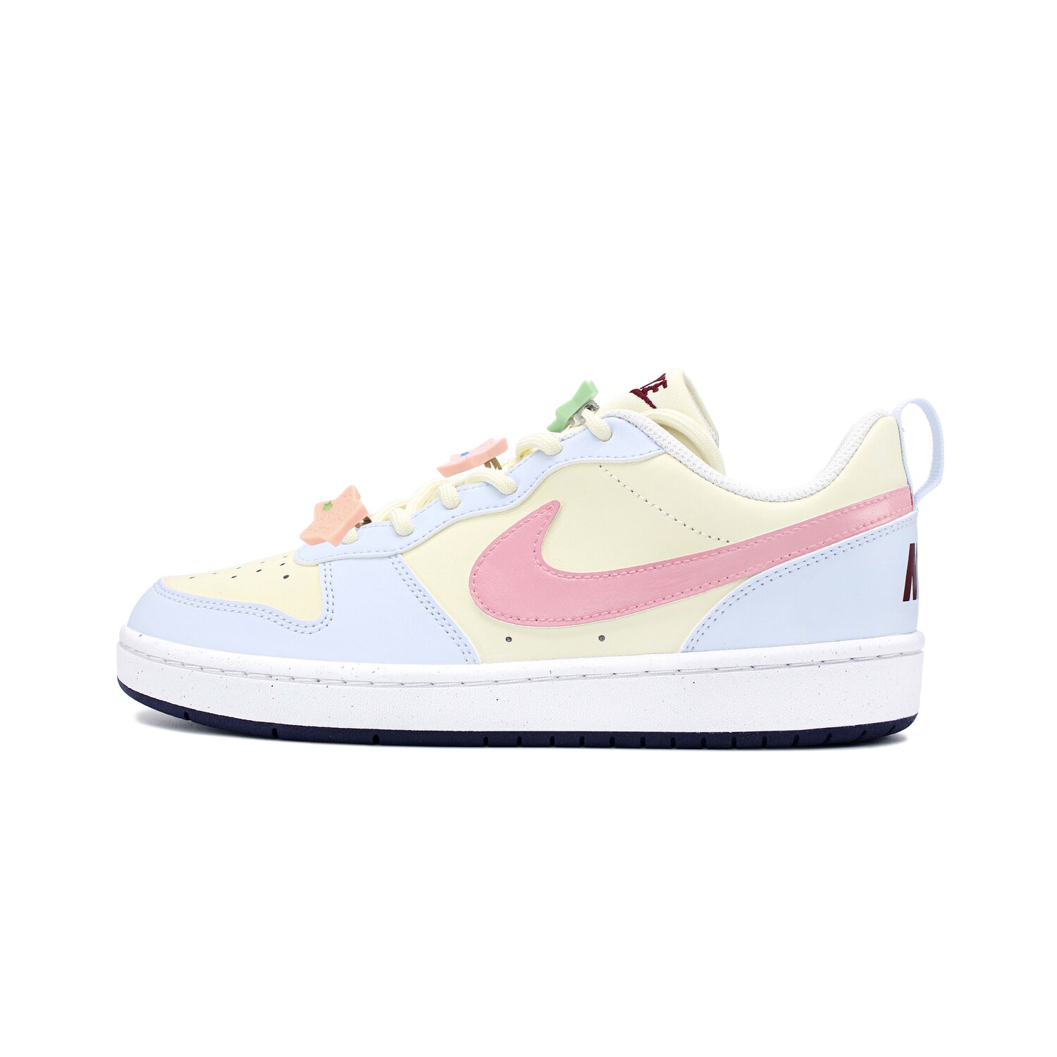 

Кроссовки Nike Court Borough Skateboarding Shoes Women's Low-top Yellow/blue, черный/серо-синий