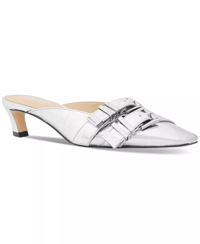 Женские туфли-лодочки Darrington Kitten Mule Michael Kors, серебряный
