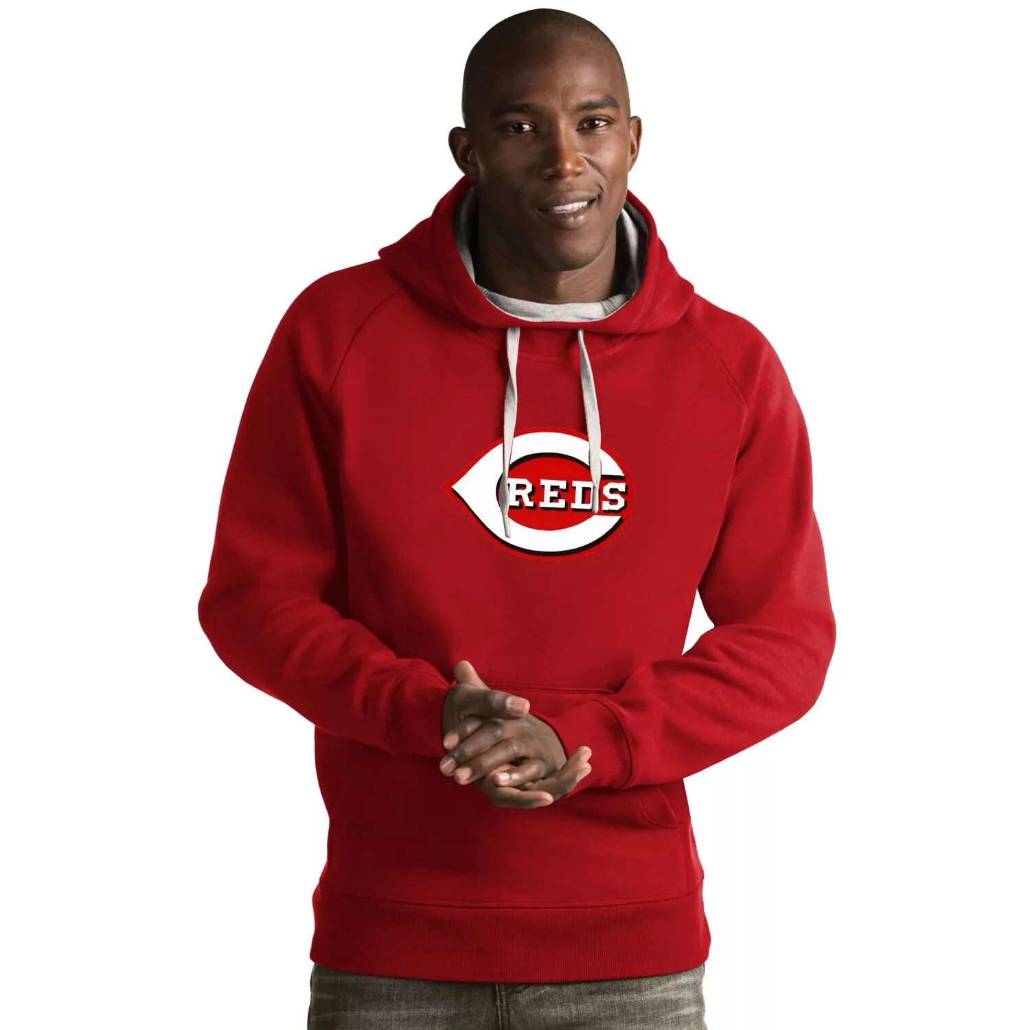 

Мужская толстовка с логотипом Cincinnati Reds Victory Antigua