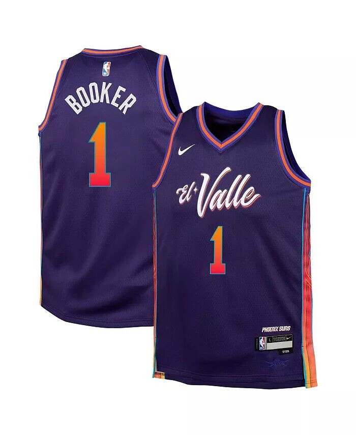 

Джерси Big Boys Devin Booker Purple Phoenix Suns 2023/24 Реплика Swingman - City Edition Nike, фиолетовый