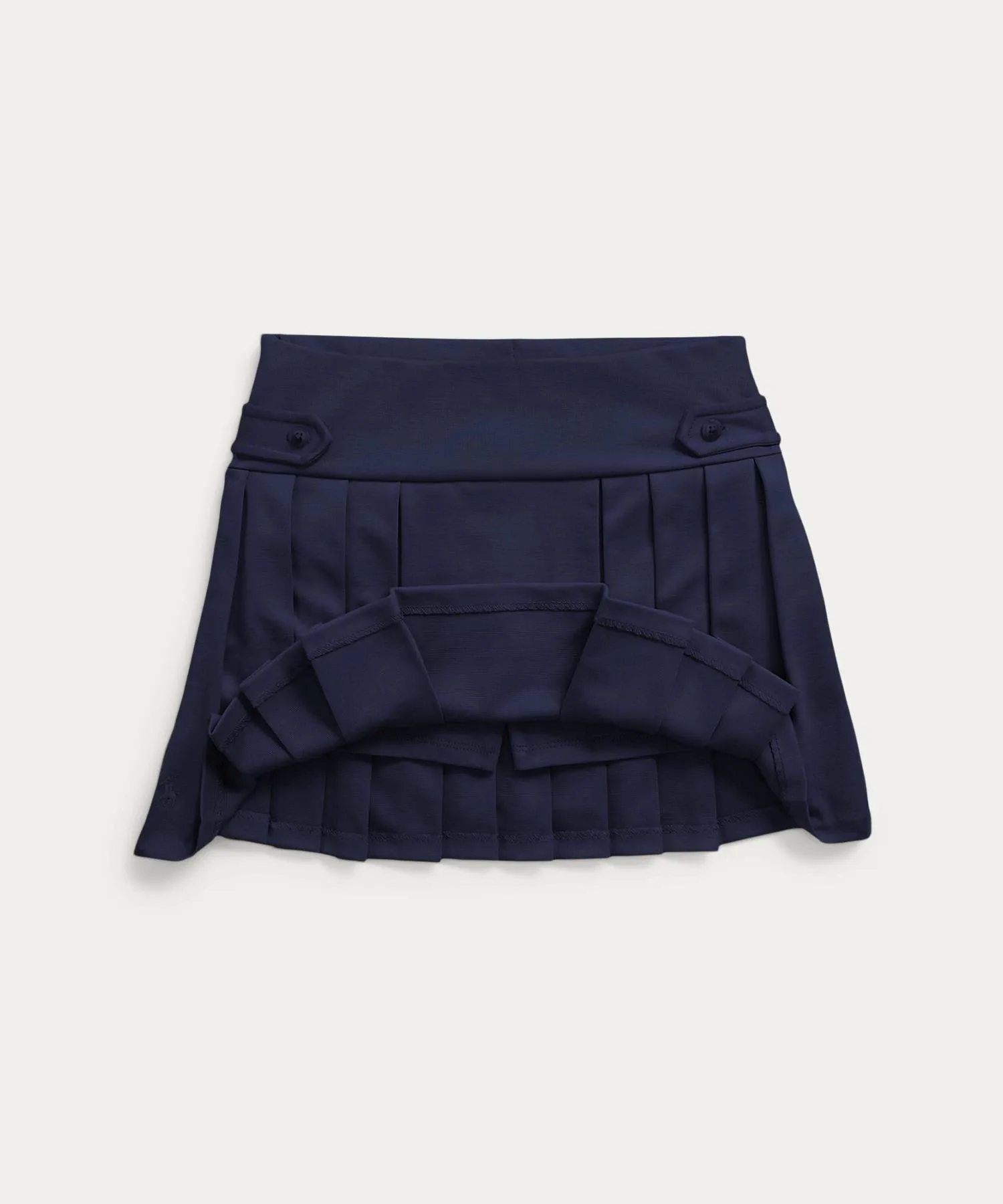 (Девочки 7-16 лет) Плиссированная юбка-шорты из ткани понте Polo Ralph Lauren, 410 Navy — фото 4