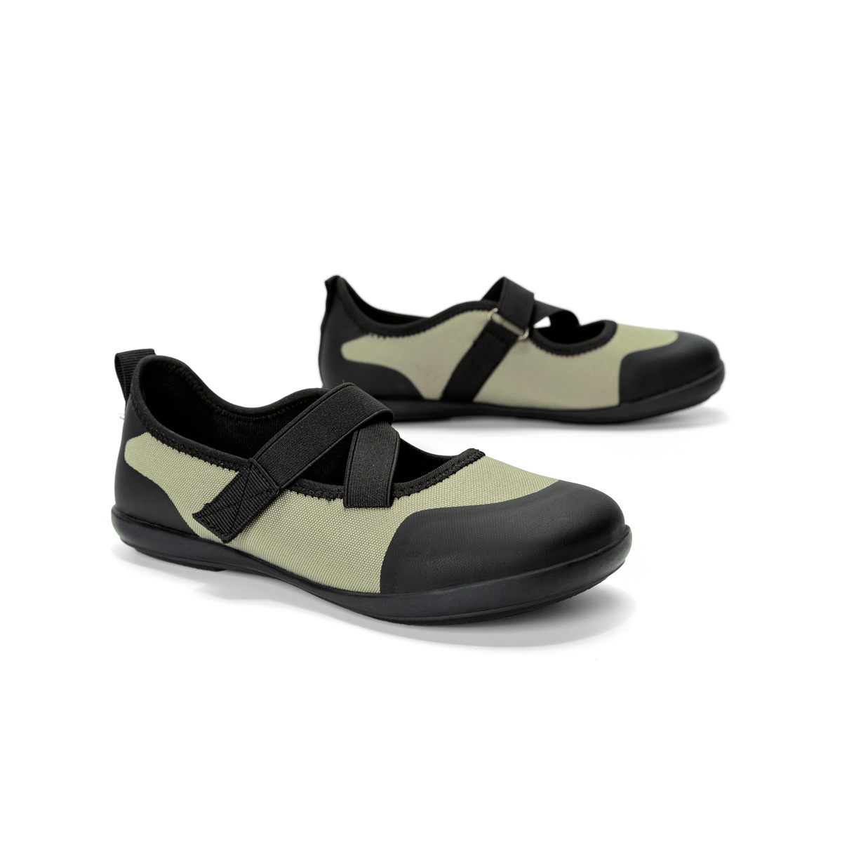 Женские туфли Flat Mary Jane высотой 1,8 см Q.VONTON, серо-бежевые — фото 4