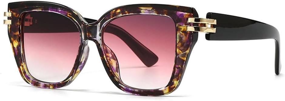 

Роскошные солнцезащитные очки для женщин, большой размер, в стиле ретро, ​​для активного отдыха на природе, повседневной носки, для отпуска, путешествий, защита от УФ-излучения UV400 TYUVIVO, Flowers