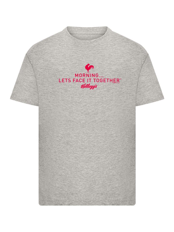 

Футболка Kellogg's Breakfast Cereals Morning Lets Face It серо-меланжевого цвета F4NT4STIC, Серый, Футболка Kellogg's Breakfast Cereals Morning Lets Face It серо-меланжевого цвета F4NT4STIC