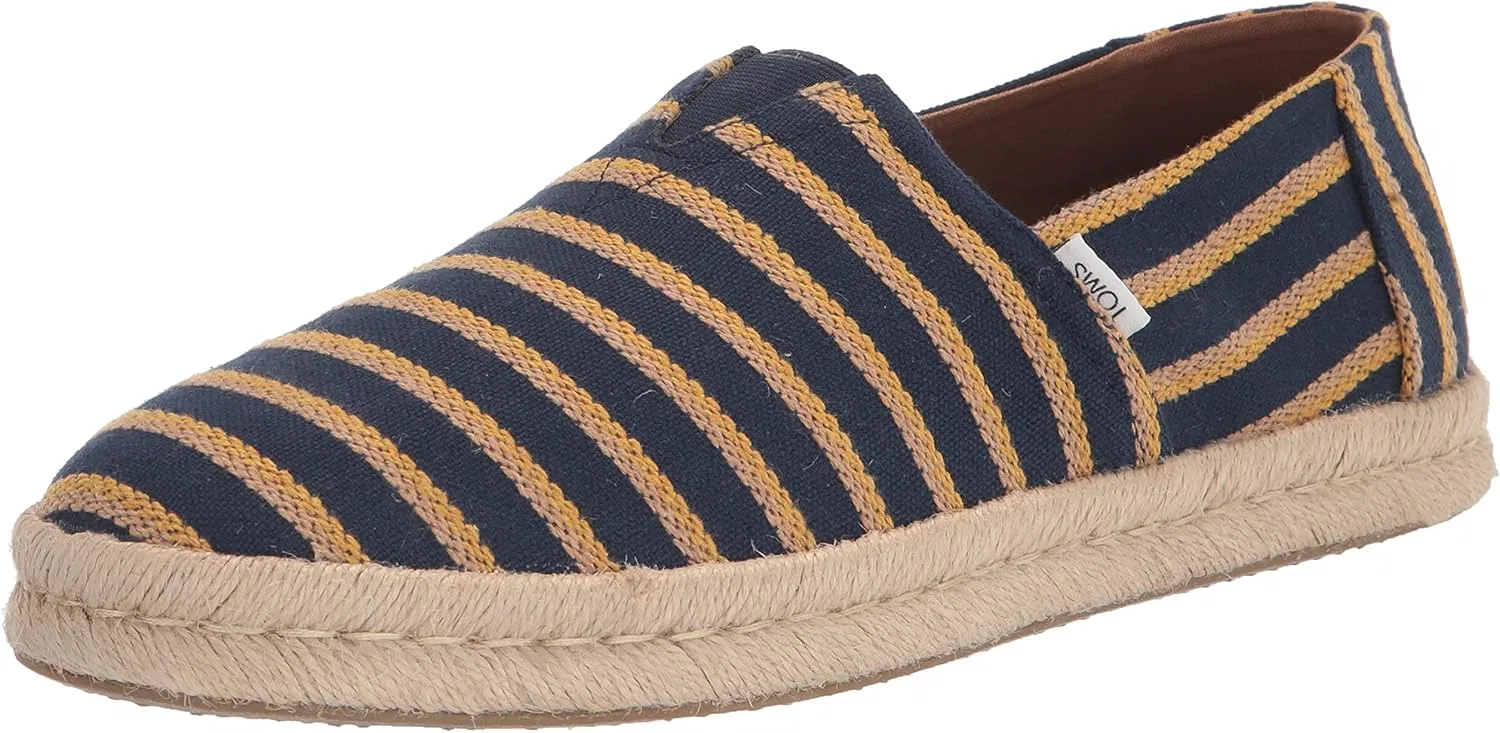 Лоферы с веревочным дизайном, TOMS, Navy Multi