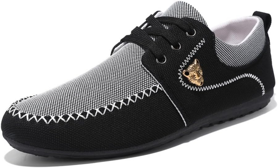 

Повседневные кроссовки для мужчин, тканевые туфли на шнуровке, низкие ходовые обувь Tazimall, серый