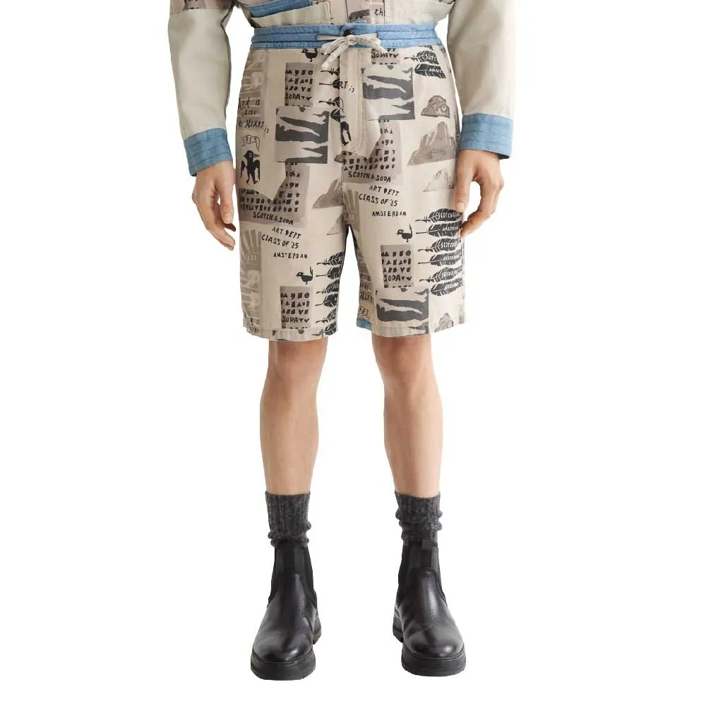 

Шорты Scotch & Soda Loose Fit Printed, бежевый