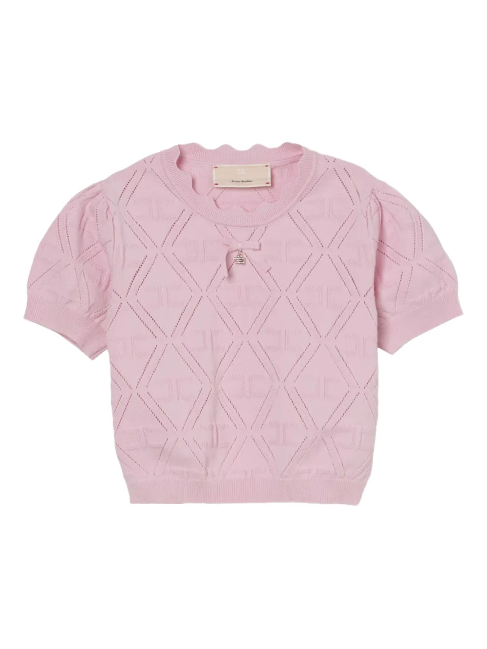 

Футболка с объемными рукавами Elisabetta Franchi Kids, розовый