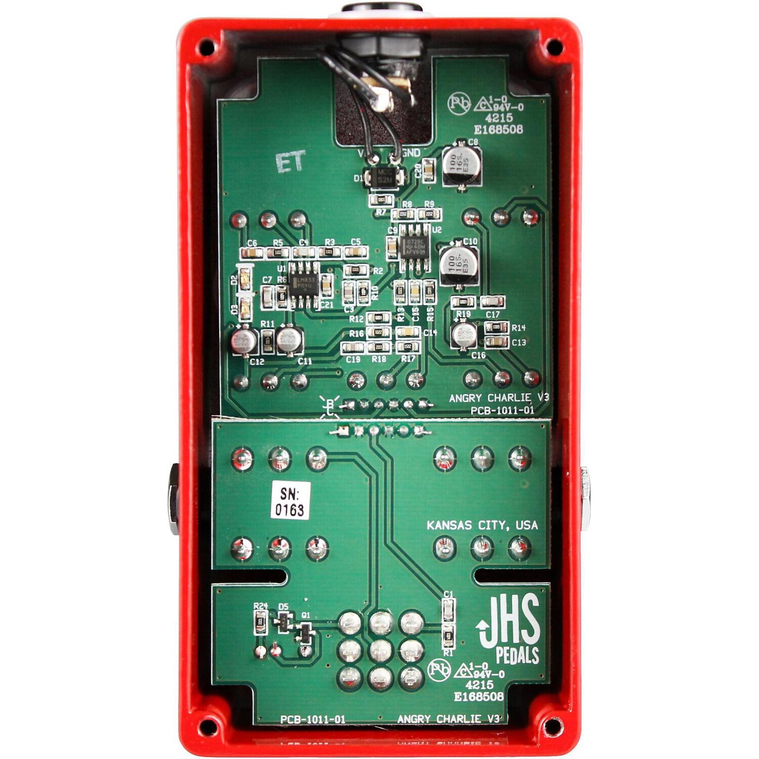 Педали JHS Angry Charlie V3 Overdrive Педаль эффектов для гитары JHS Pedals — фото 3