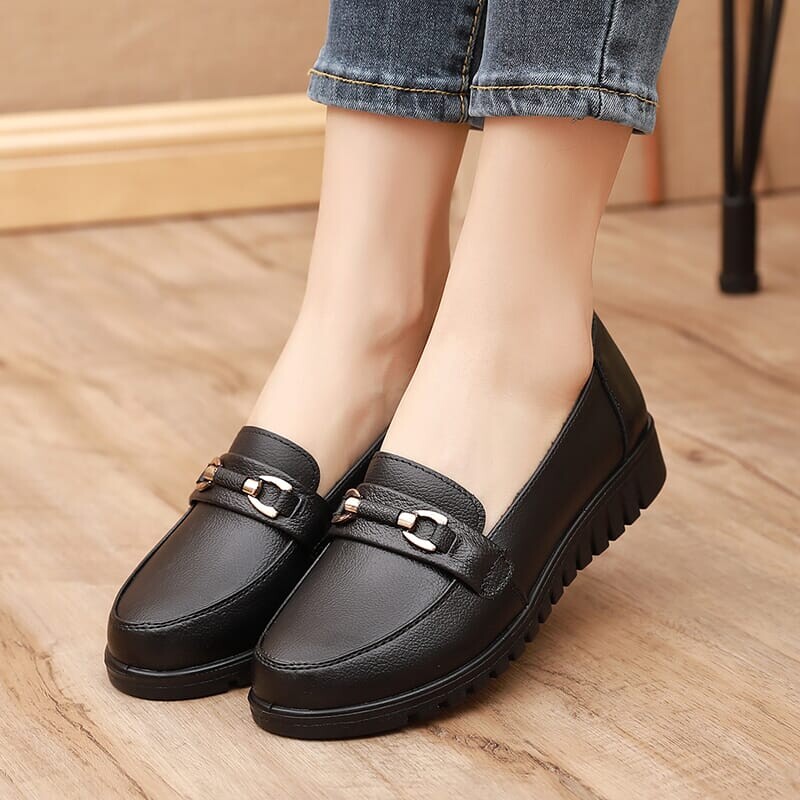 Туфли женские повседневные Women's Casual Shoes Women's Black Egchi — фото 3