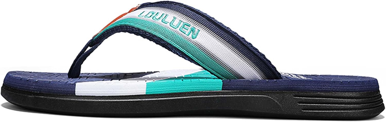 

Большие шлепанцы для душа удобные, легкие и повседневные пляжные тапочки Generic, темно-синий