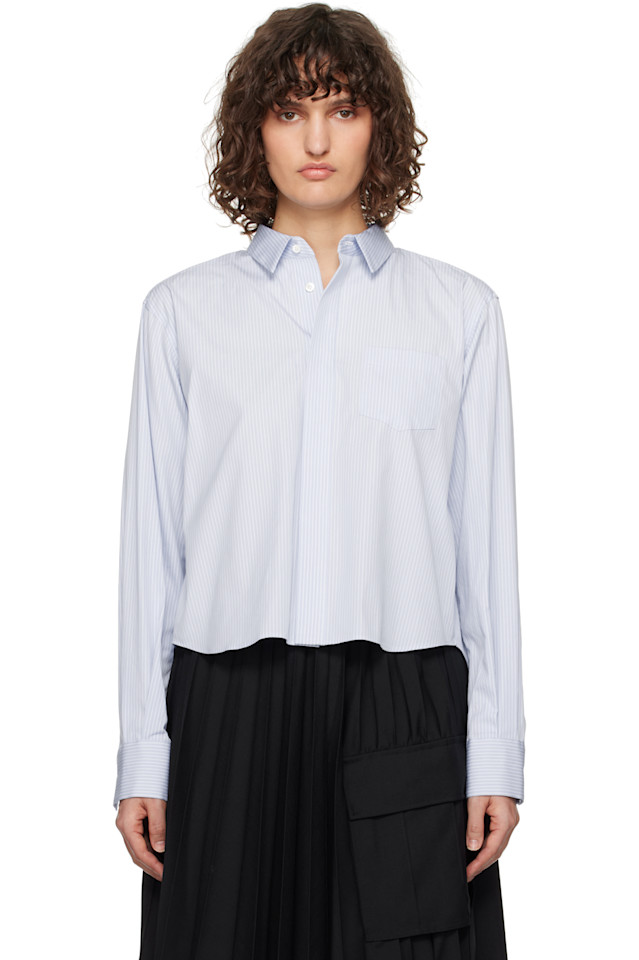 

Поплиновая рубашка Sacai, синий