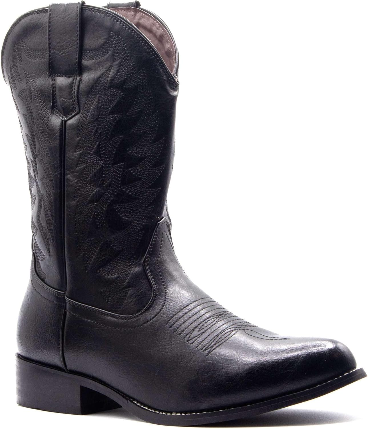 

Мужские западные ковбойские ботинки Jazam, высокие ботинки для верховой езды для мужчин, классические вышитые нарядные ботинки Jazame, черный