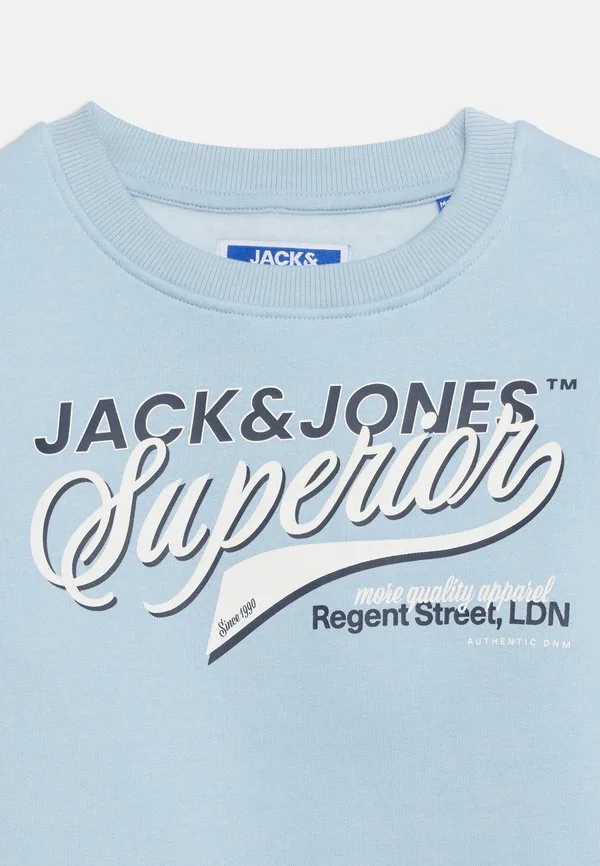 Толстовка с круглым вырезом jjelogo Jack & Jones Junior, Celestial Blue — фото 4