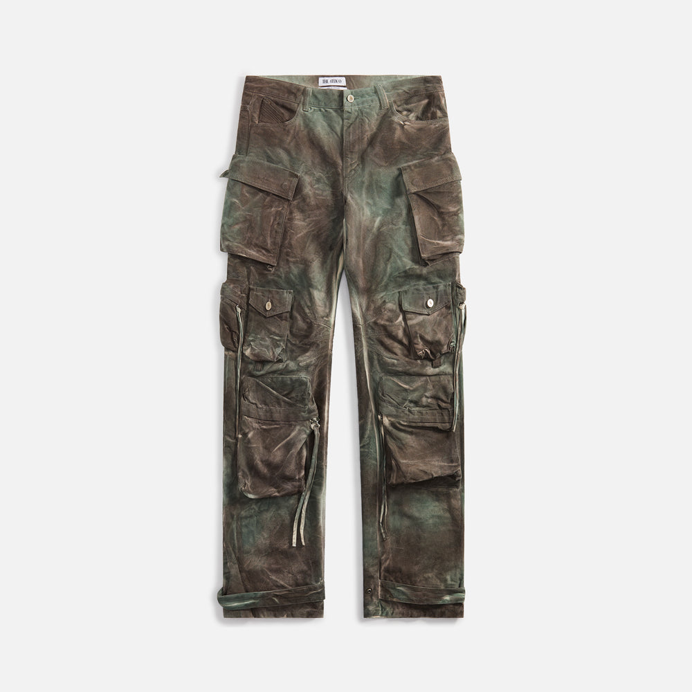 

Брюки The Attico Fern Long Pants, цвет Stained Green Camouflage