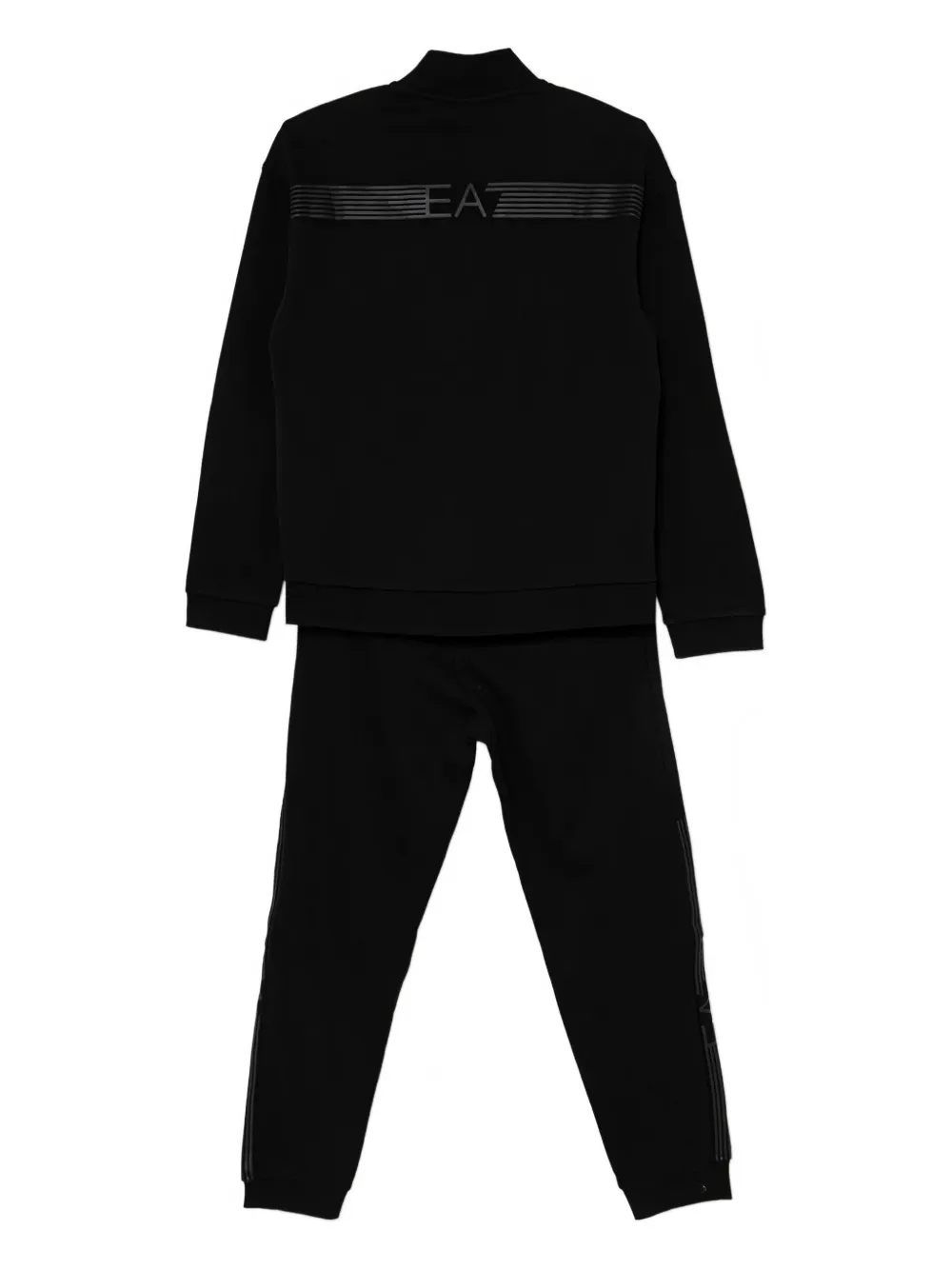 Спортивный костюм с логотипом Ea7 Emporio Armani, черный — фото 2