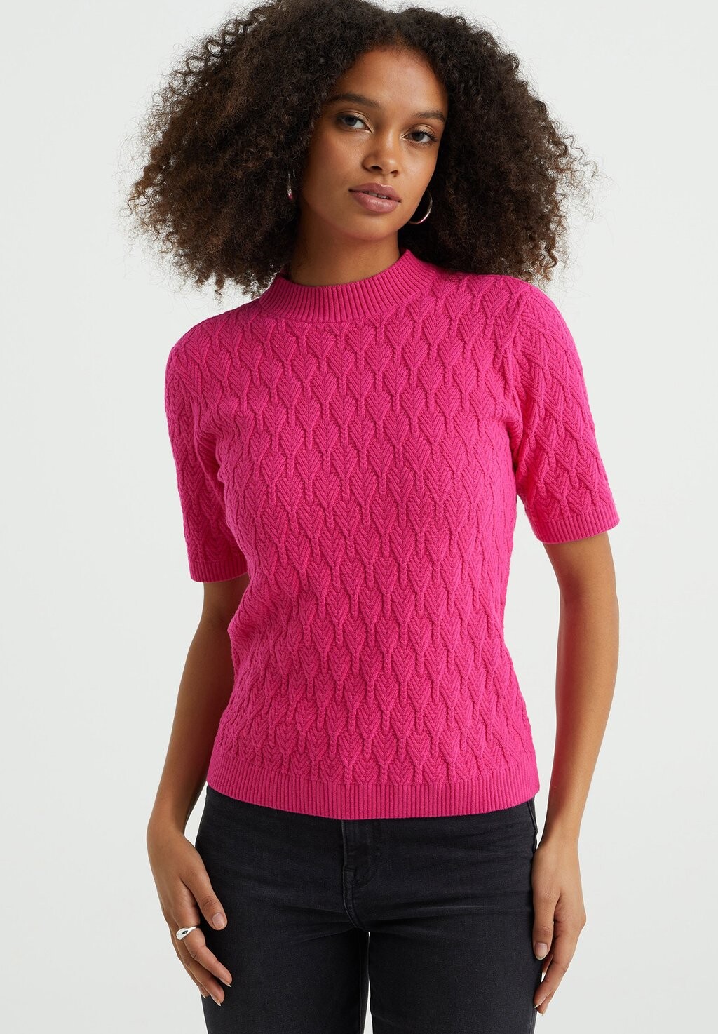 

Футболка базовая WE Fashion, цвет pink