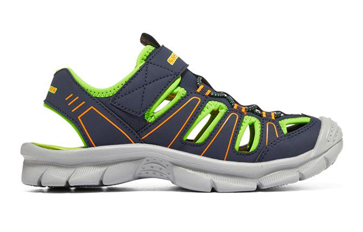 Детские сандалии для подростков Skechers Kids, синий/зеленый — фото 2