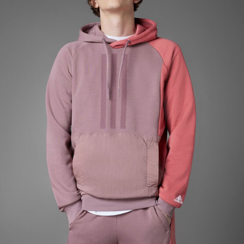 Толстовка мужская розовая Adidas, розовый — фото 2