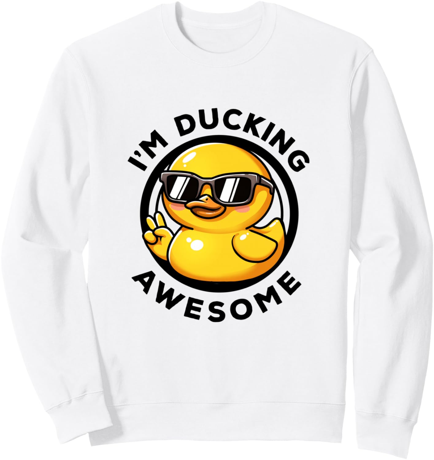 

Я чертовски крут! Я люблю уток! Забавная толстовка с резиновой уточкой для любителей уток I'M Ducking Awesome Cute Duck Rubber Ducky Lover, белый