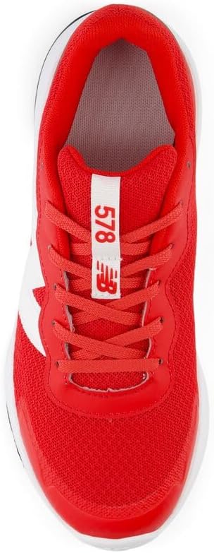 Детские кроссовки New Balance Dynasoft 578 V1 на шнуровке (унисекс), белый/красный — фото 4