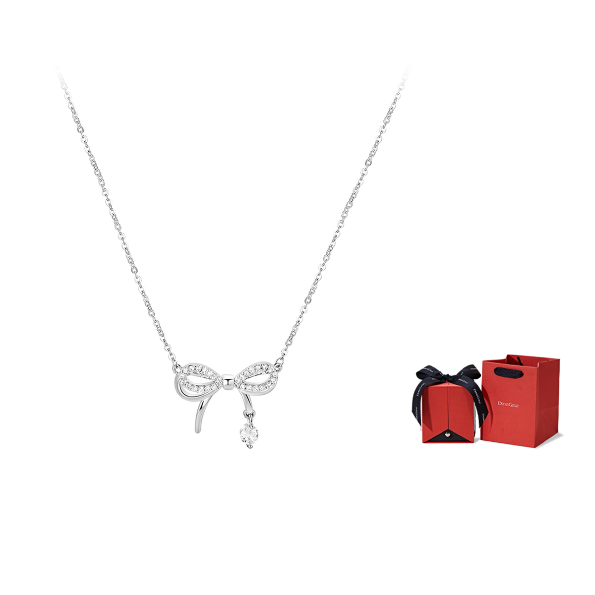

Женское ожерелье из сплава DODOGOGO, Butterfly Necklace + Rose Color Custom Gift Box