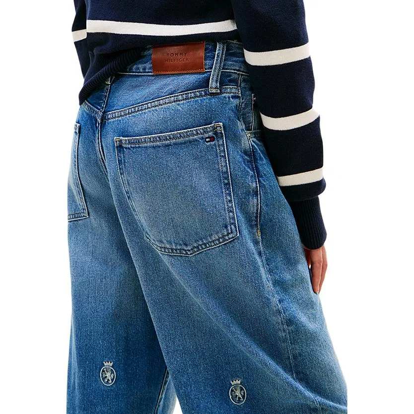 Джинсы женские blue moderate straight fit Tommy Hilfiger — фото 4