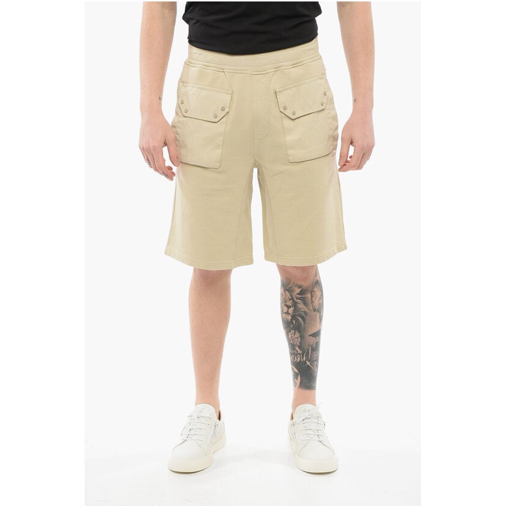 

Спортивные шорты с карманами из хлопка с покрытием Ten C, Beige