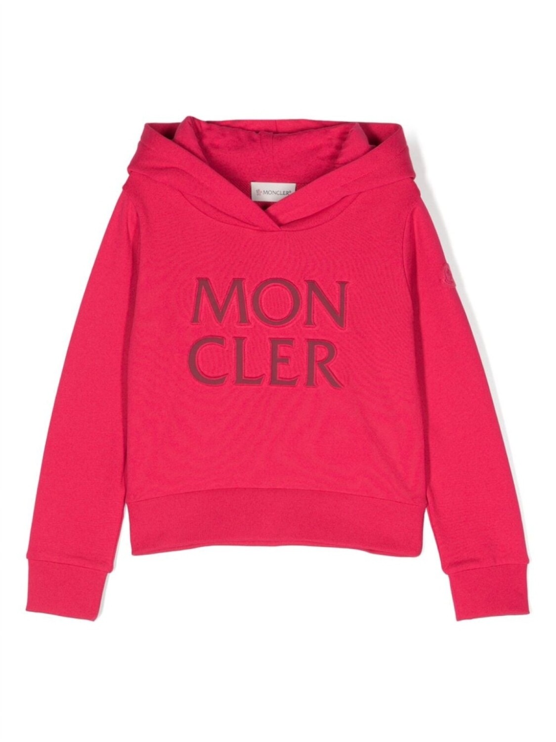 

Moncler Enfant худи с тисненым логотипом, розовый
