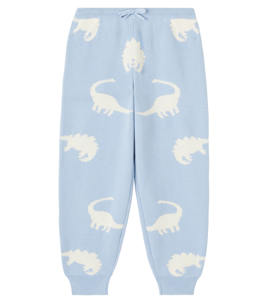 

Брюки из хлопкового жаккарда Lapis Konges Sløjd, Dino Mist