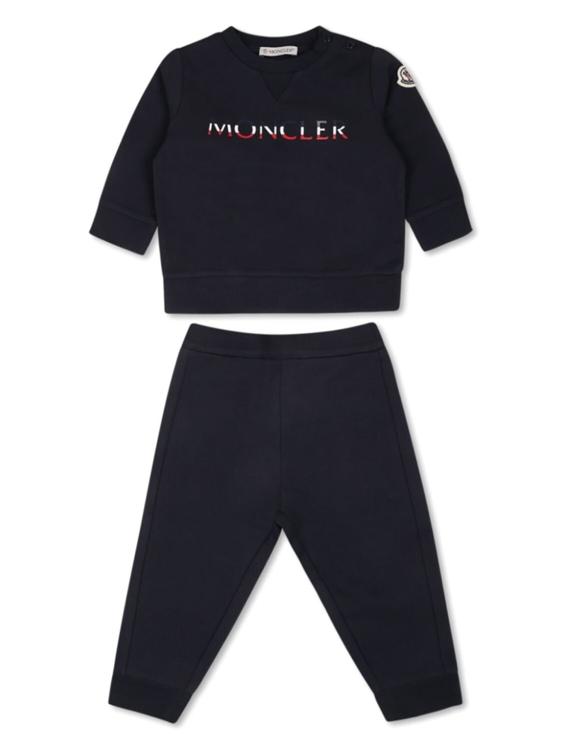 

Moncler Enfant спортивный костюм из хлопка с логотипом, синий