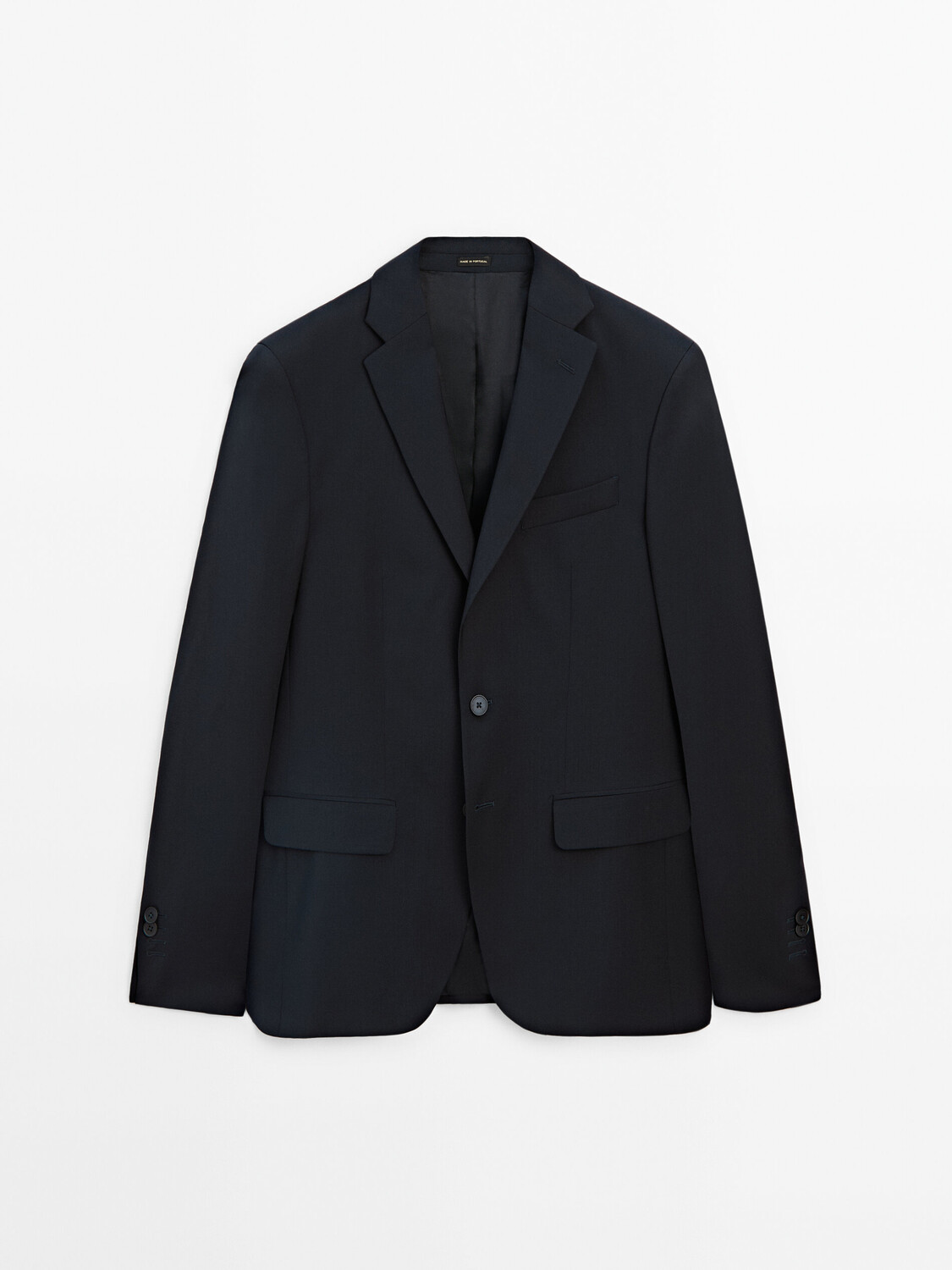 

Костюмный пиджак из 100% шерсти Massimo Dutti, синий