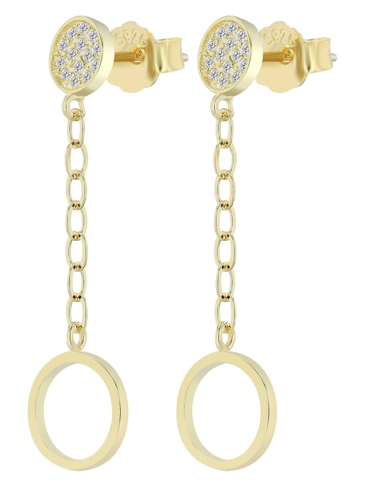 

Adeliás Женские серьги - серьги-гвоздики из серебра 925 пробы с золотым покрытием