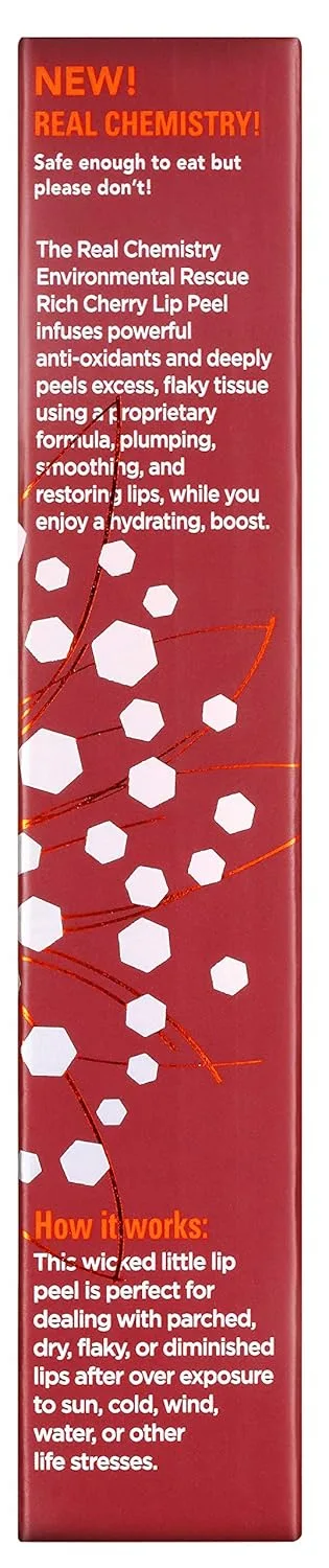 Бальзам для губ Real Chemistry Environmental Rescue Rich Cherry Lip Peel, 0,5 унции. 14.18 г (1 шт.) — фото 3