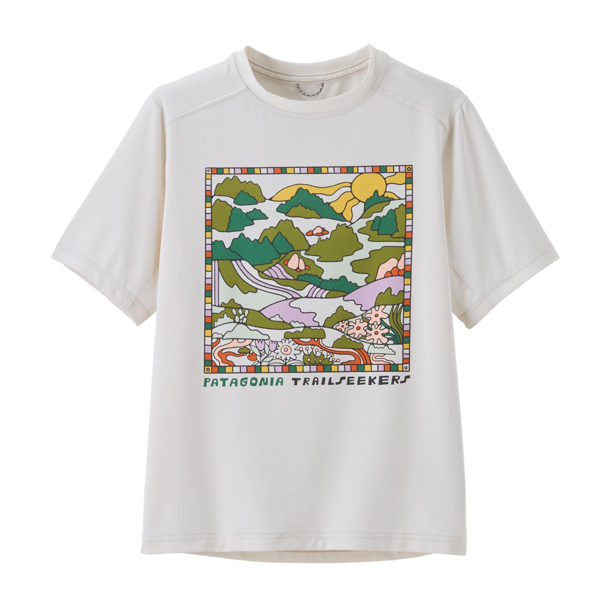 

Детская шелковая футболка Capilene Patagonia, Trailseekers/White, Белый, Детская шелковая футболка Capilene Patagonia, Trailseekers/White