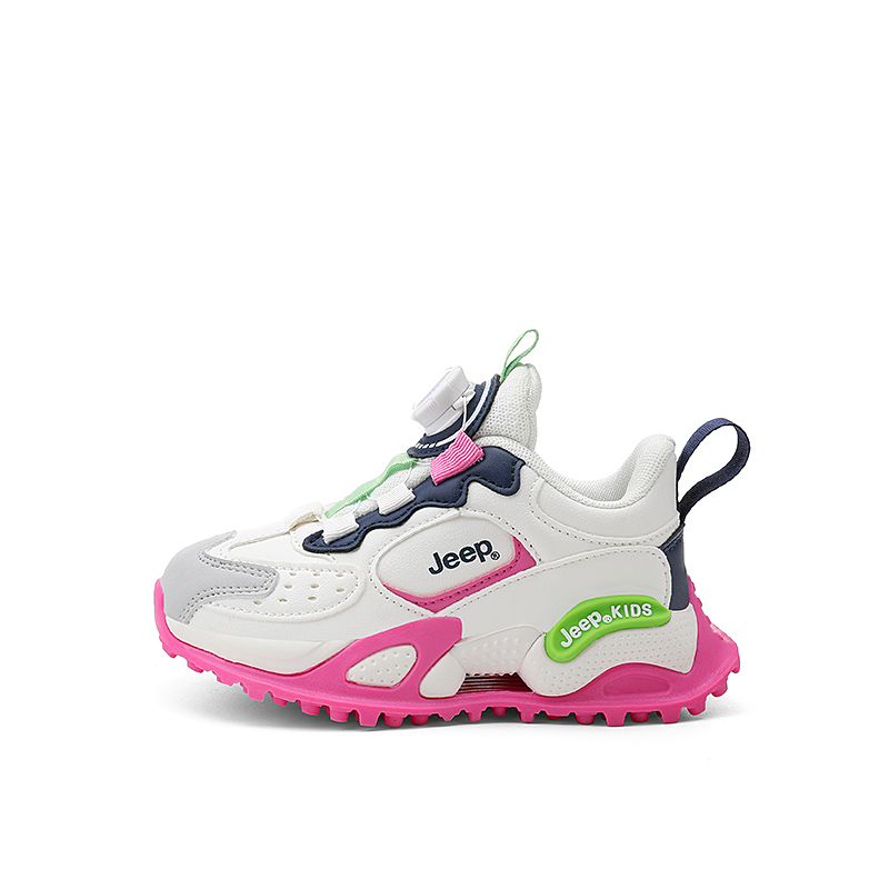 

Детские беговые кроссовки бело-розовые Kids' Jeep