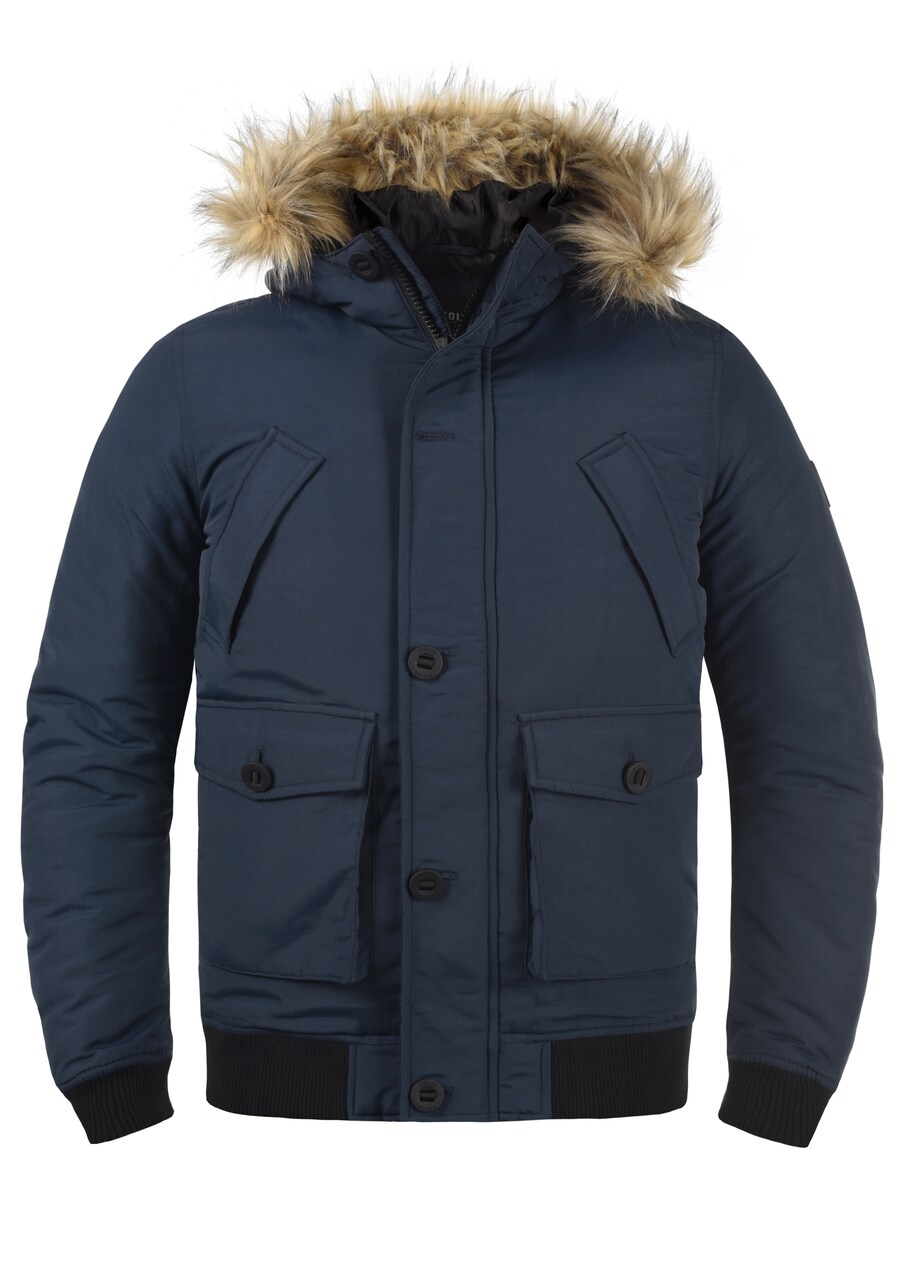 

Зимняя куртка !Solid Winter Jacket Frio, темно-синий