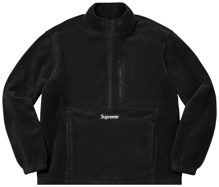 

Пуловер Supreme Polartec с половинной молнией, черный
